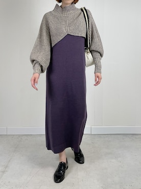 「短丈」｜「アイテム（ワンピース/ドレス）」を使った、mayuさん（レディース・158cm）の秋コーディネート