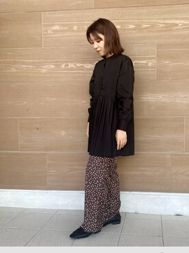 「ドットパンツ」｜Haruna nagatomoさん（レディース・157cm）の秋コーディネート
