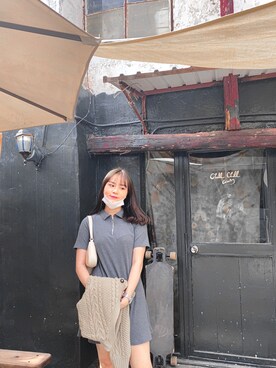 「eight sixty（エイト・シックスティ）のアイテム」を使った、Hiu Tinさん（レディース・168cm）の夏コーディネート