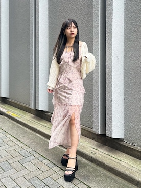「SPIRALGIRL（スパイラルガール）のアイテム（ワンピース/ドレス）」を使った、ayunaさん（レディース・160cm）の夏コーディネート