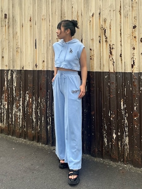 「水色」｜「アイテム（ワンピース/ドレス）」を使った、ayunaさん（レディース・160cm）の夏コーディネート