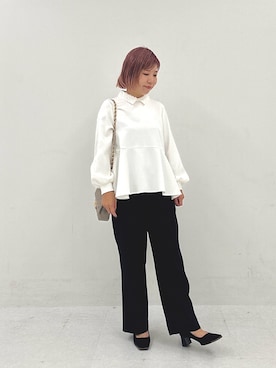 「F by ROSSO（エフバイロッソ）のアイテム」を使った、Adaさん（レディース・163cm）の秋コーディネート