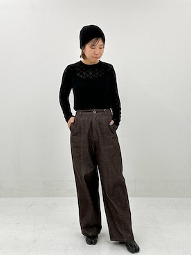 「F by ROSSO（エフバイロッソ）のアイテム」を使った、Adaさん（レディース・163cm）の秋コーディネート