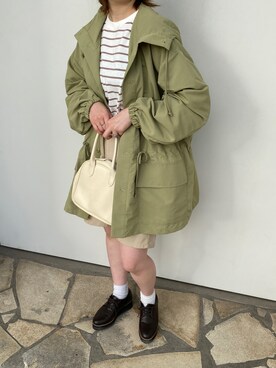 「ごきげんウィーク」｜「アイテム（ミリタリージャケット）」を使った、uraさん（レディース・160cm）の春コーディネート
