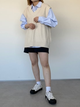 「PairPair（ペアペア）のアイテム（シャツ/ブラウス）」を使った、uraさん（レディース・160cm）の春コーディネート