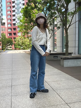 「apres jour mignon（アプレジュールミニョン）のアイテム（帽子）」を使った、uraさん（レディース・160cm）の秋コーディネート