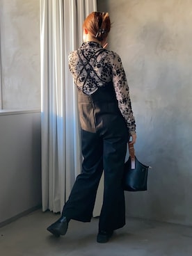 「apres jour mignon（アプレジュールミニョン）のアイテム（オールインワン・サロペット）」を使った、uraさん（レディース・160cm）の秋コーディネート