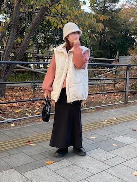 「apres jour mignon（アプレジュールミニョン）のアイテム（その他アウター）」を使った、uraさん（レディース・160cm）の秋コーディネート