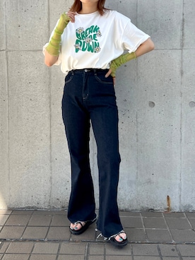 「アイテム（アームカバー）」を使った、uraさん（レディース・160cm）の夏コーディネート