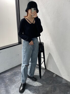 「apres jour mignon（アプレジュールミニョン）のアイテム（帽子）」を使った、uraさん（レディース・160cm）の秋コーディネート