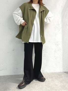 「apres jour mignon（アプレジュールミニョン）のアイテム（ブルゾン）」を使った、uraさん（レディース・160cm）の秋コーディネート