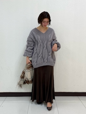 「ニット/セーター」｜shimaさん（レディース・152cm）の冬コーディネート