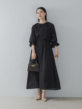 「アイテム（パンプス）」を使った、UNAさん（レディース・162cm）の秋コーディネート