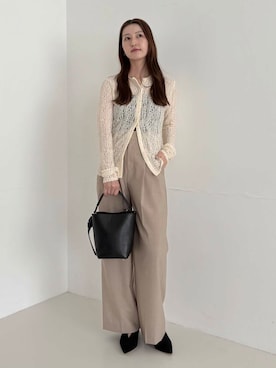 「ラメ」｜「アイテム（Tシャツ/カットソー）」を使った、UNAさん（レディース・162cm）の夏コーディネート