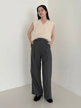 「シャギー」｜UNAさん（レディース・162cm）の夏コーディネート