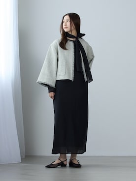 「URBAN RESEARCH ROSSO WOMEN（アーバンリサーチ　ロッソ）のアイテム」を使った、UNAさん（レディース・162cm）の冬コーディネート