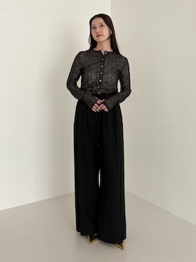 「URBAN RESEARCH ROSSO WOMEN（アーバンリサーチ　ロッソ）のウォッシャブルイージータックパンツ（その他パンツ）」を使った、UNAさん（レディース・162cm）の夏コーディネート
