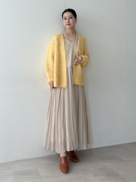 「アイテム（ワンピース/ドレス）」を使った、UNAさん（レディース・162cm）の秋コーディネート