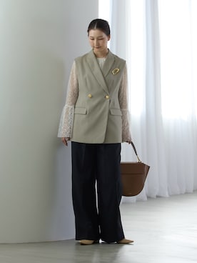 「URBAN RESEARCH ROSSO WOMEN（アーバンリサーチ　ロッソ）のアイテム」を使った、UNAさん（レディース・162cm）の冬コーディネート