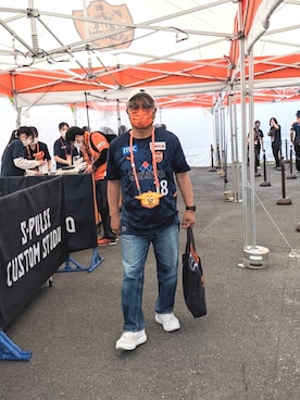 「Fanatics（ファナティクス）のアイテム」を使った、avirexsさん（メンズ・165cm）の春コーディネート