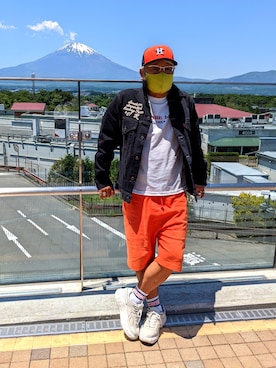 「SUGAR CANE（シュガーケーン）のアイテム（デニムジャケット）」を使った、avirexsさん（メンズ・165cm）の春コーディネート