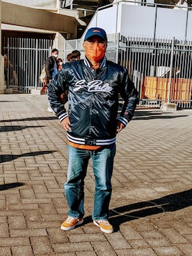 「Fanatics（ファナティクス）のアイテム」を使った、avirexsさん（メンズ・165cm）の冬コーディネート