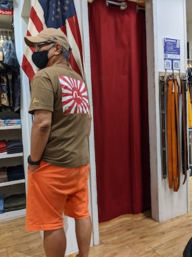 「EVISU（エヴィス）のアイテム（トップス）」を使った、avirexsさん（メンズ・165cm）の夏コーディネート