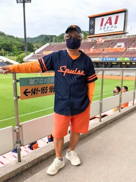 「Fanatics（ファナティクス）のアイテム」を使った、avirexsさん（メンズ・165cm）の夏コーディネート