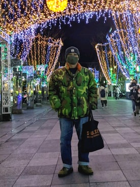 「Crescent Down Works（クレセントダウンワークス）のアイテム」を使った、avirexsさん（メンズ・165cm）の冬コーディネート