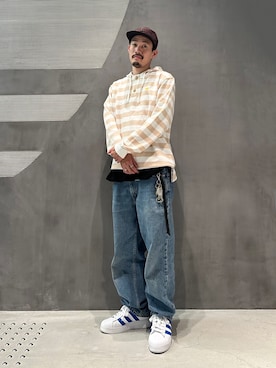 「アディダスコーデ」｜「アイテム（キャップ）」を使った、SKさん（メンズ・172cm）の夏コーディネート
