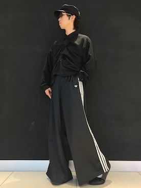 「アイテム（スウェットパンツ）」を使った、KSさん（メンズ・163cm）の夏コーディネート