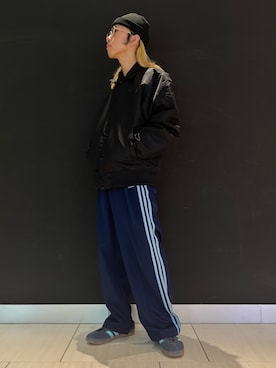 「adidas（アディダス）のアイテム（スウェットパンツ）」を使った、KSさん（メンズ・163cm）の冬コーディネート