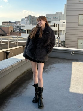 「Chick（チック）のアイテム」を使った、萌笑さん（レディース・157cm）の冬コーディネート