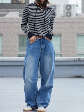 「アイテム（スポーツブラ）」を使った、萌笑さん（レディース・157cm）の秋コーディネート