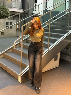 「Chick（チック）のアイテム」を使った、萌笑さん（レディース・157cm）の冬コーディネート