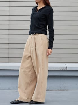 「アイテム（スポーツブラ）」を使った、萌笑さん（レディース・157cm）の秋コーディネート