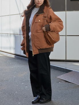 「Theater code（シアターコード）のアイテム」を使った、萌笑さん（レディース・157cm）の冬コーディネート