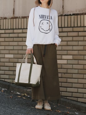 「Calvin Klein（カルバン・クライン）のCalvin Klein/カルバンクライン MODERN COTTON ビキニショーツ（ショーツ、ホワイト系）」を使った、萌笑さん（レディース・157cm）の秋コーディネート