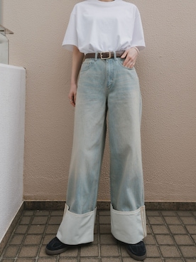 「GILDAN（ギルダン）のアイテム」を使った、萌笑さん（レディース・157cm）の夏コーディネート