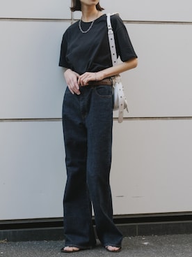 「GILDAN（ギルダン）のアイテム」を使った、萌笑さん（レディース・157cm）の夏コーディネート
