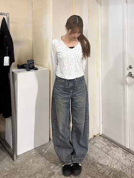 「アイテム（アンサンブル）」を使った、萌笑さん（レディース・157cm）の春コーディネート