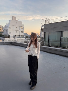 「Dickies（ディッキーズ）のアイテム（パンツ）」を使った、萌笑さん（レディース・157cm）の冬コーディネート