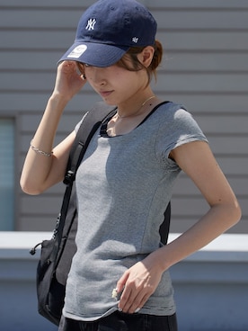 「MILLER（ミラー）のアイテム」を使った、萌笑さん（レディース・157cm）の夏コーディネート