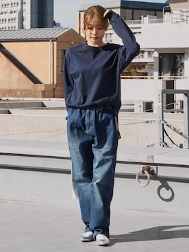「GILDAN（ギルダン）のアイテム」を使った、萌笑さん（レディース・157cm）の夏コーディネート