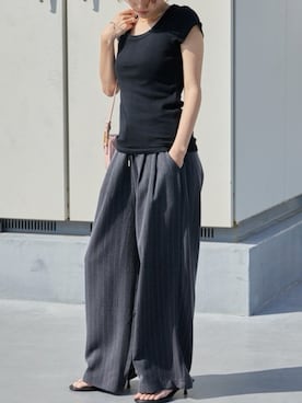 「MILLER（ミラー）のアイテム」を使った、萌笑さん（レディース・157cm）の夏コーディネート