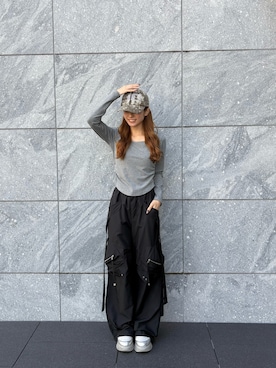 「BLANK　（ブランク）のアイテム」を使った、萌笑さん（レディース・157cm）の冬コーディネート