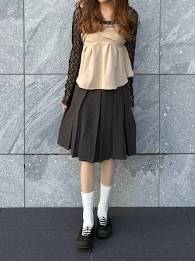 「BLANK　（ブランク）のアイテム」を使った、萌笑さん（レディース・157cm）の冬コーディネート