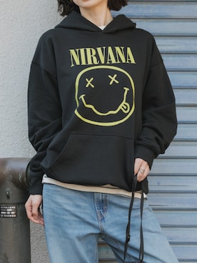 「MILLER（ミラー）のR.P.miller/ミラー PANELRIB C/N TEE パネルリブ クルーネック 半袖Tシャツ 無地 ボーダー 首元リブ パイピング 2026年 夏 夏服（Tシャツ/カットソー、ホワイト系）」を使った、萌笑さん（レディース・157cm）の秋コーディネート