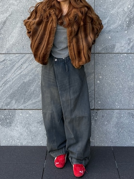 「Chick（チック）のアイテム」を使った、萌笑さん（レディース・157cm）の冬コーディネート