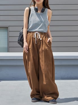 「MILLER（ミラー）のアイテム」を使った、萌笑さん（レディース・157cm）の秋コーディネート